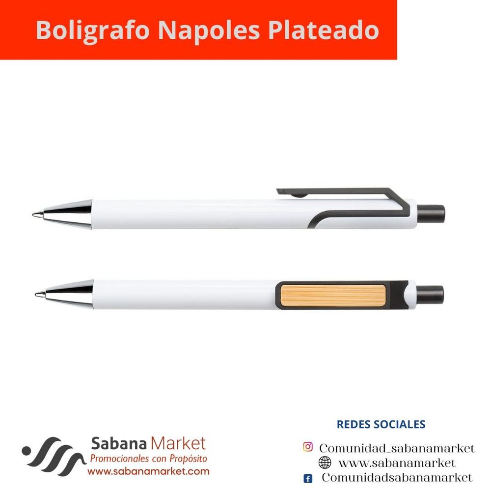 BOLIGRAFO NAPOLES PLATEADO