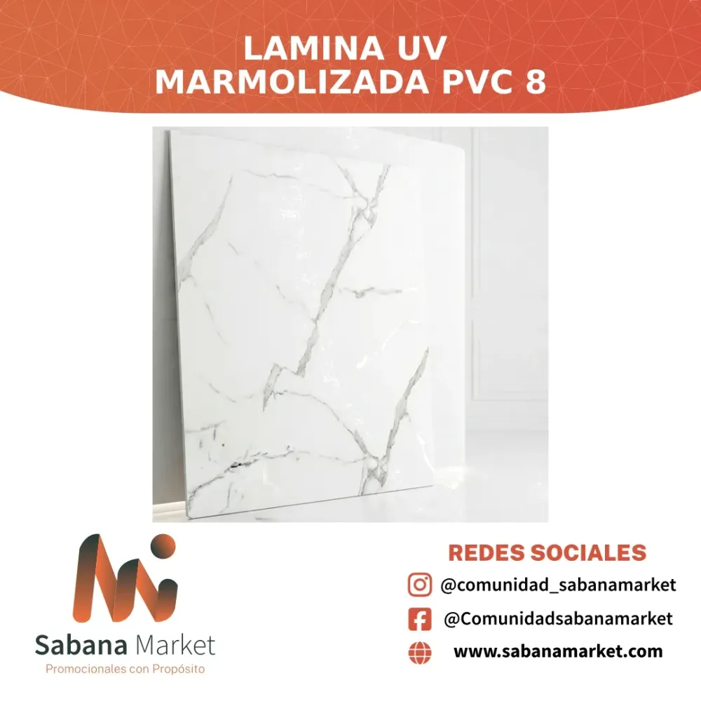Lamina UV Marmolizada PVC 8