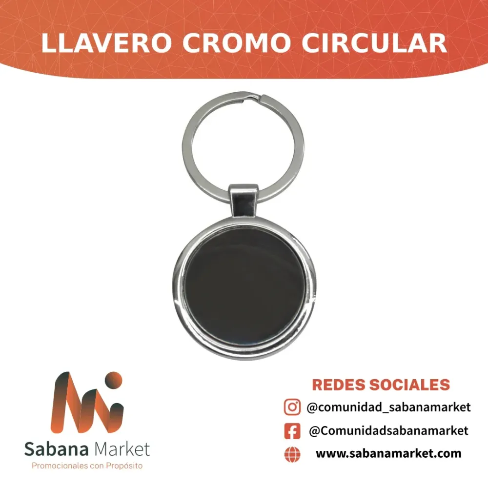Llavero Cromo Circular