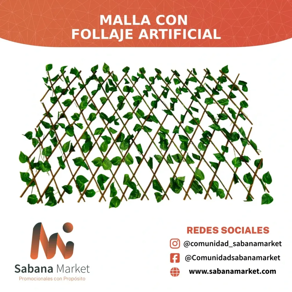 Malla con Follaje Artificial