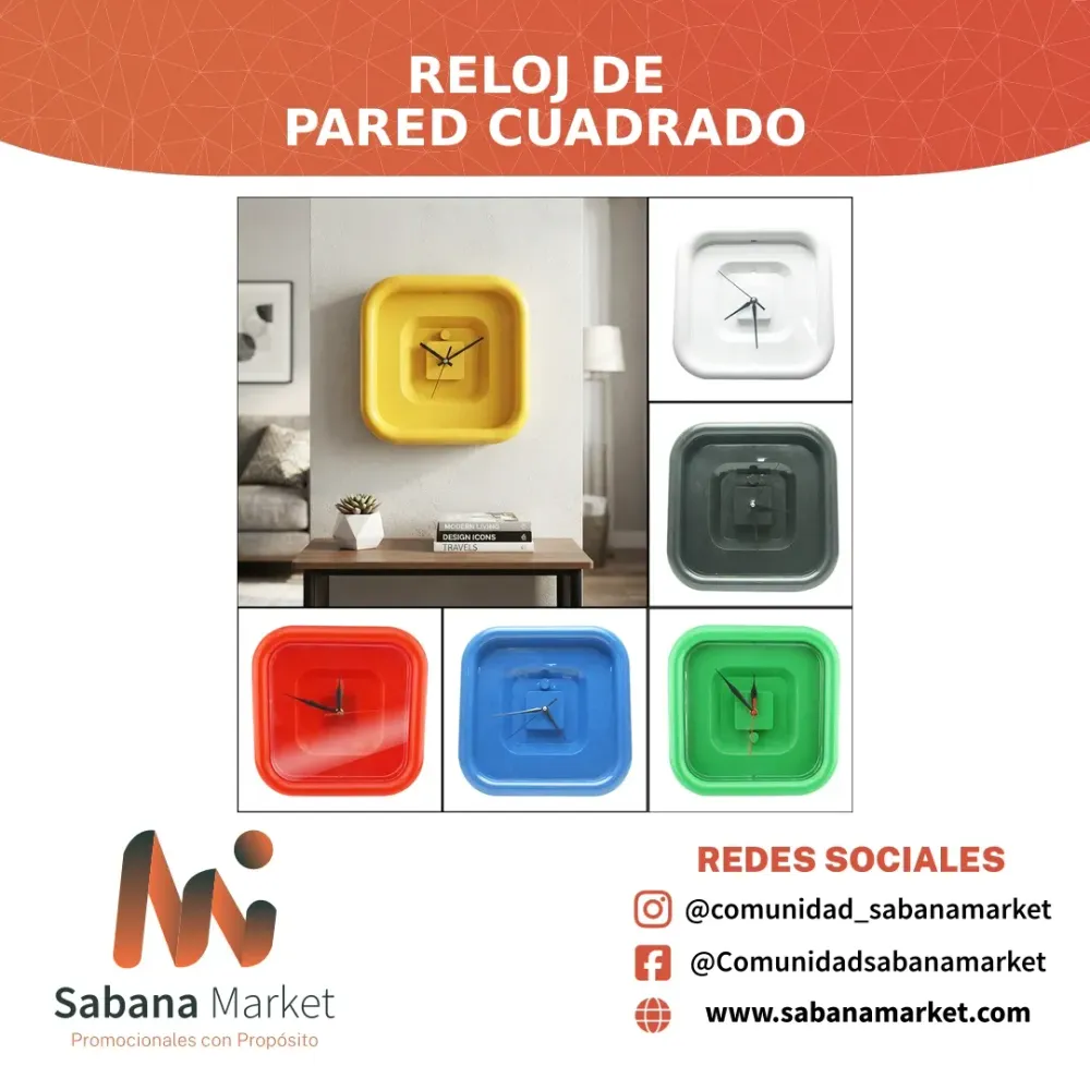 Reloj de Pared Cuadrado