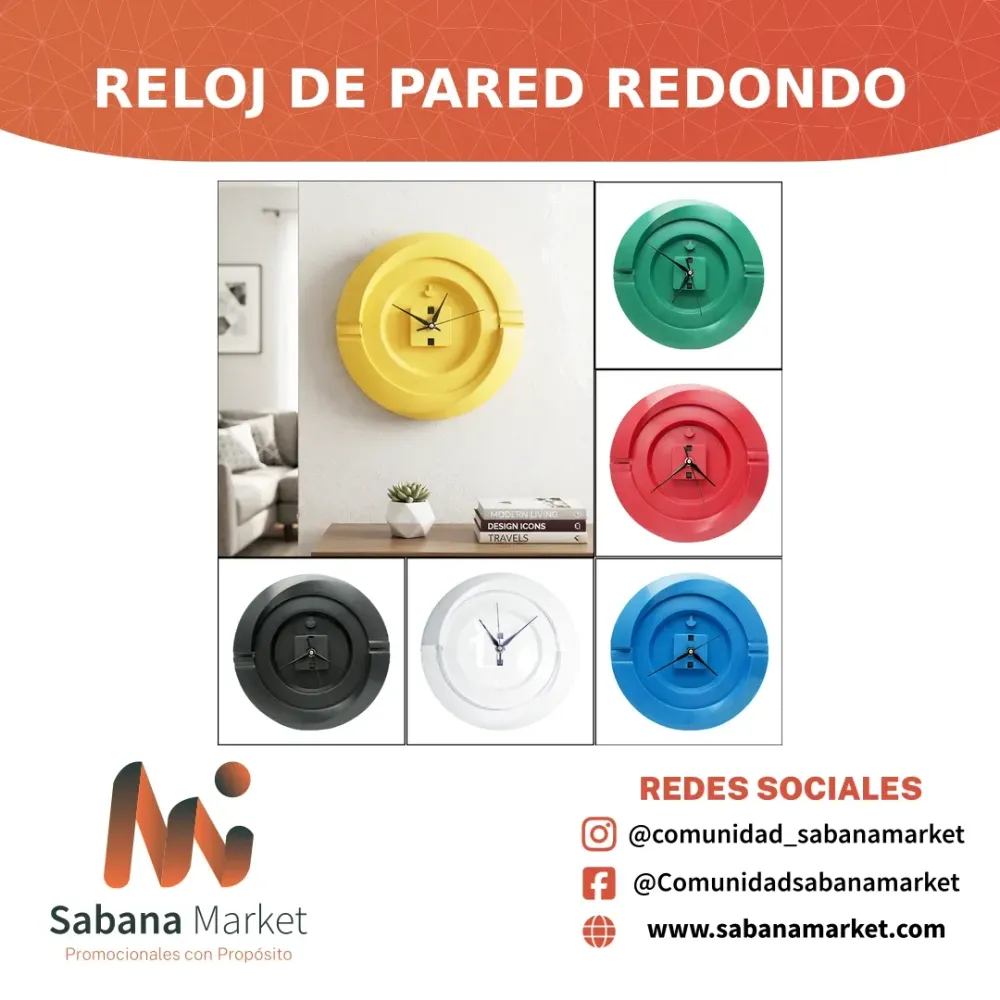 Reloj de Pared Redondo