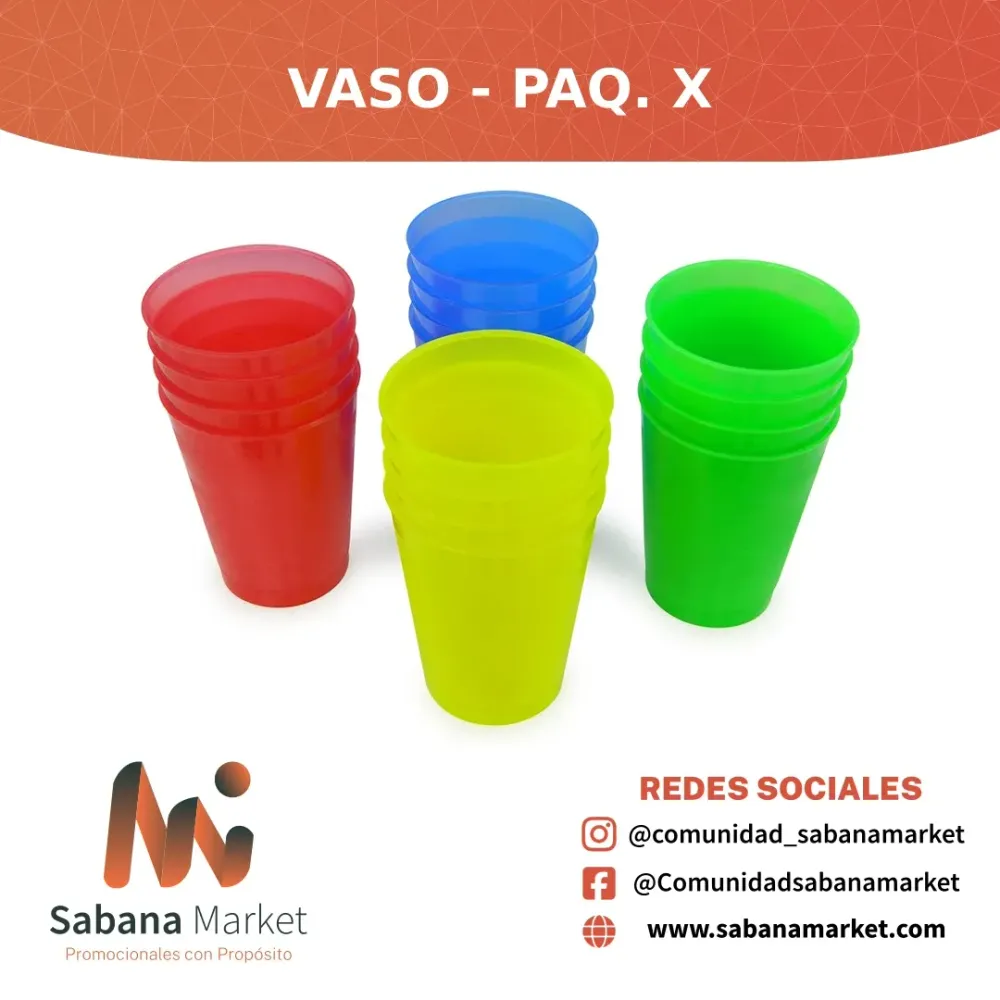 Vaso 7OZ - Paq. x 4 Und.