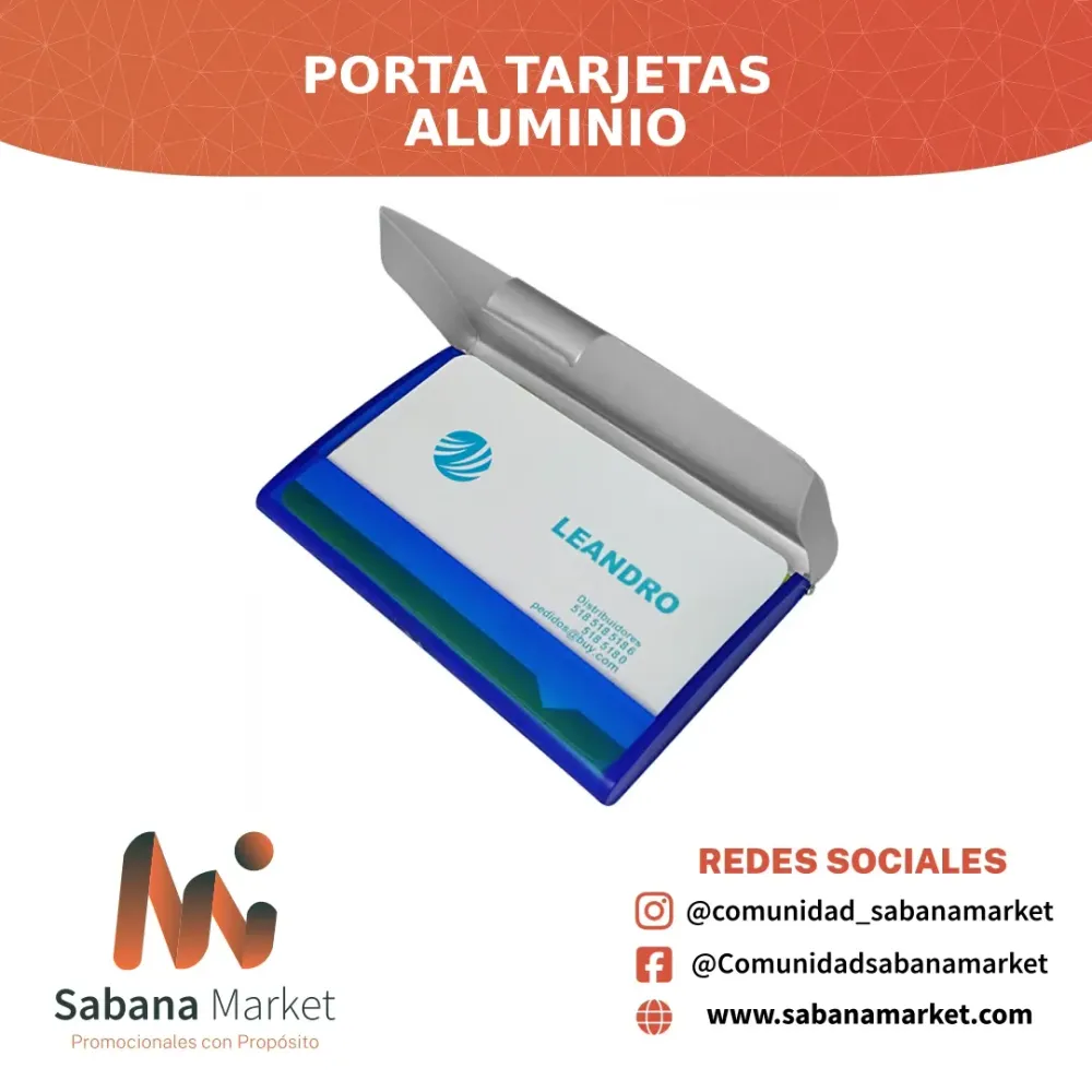 Porta Tarjetas Aluminio