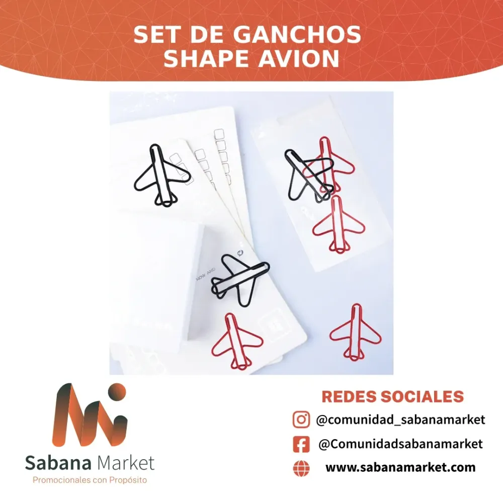 Set de Ganchos Shape Avion