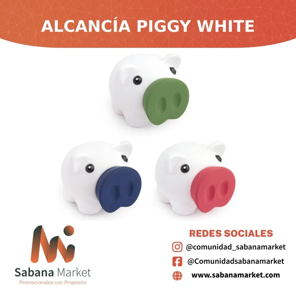 Alcancía Piggy White