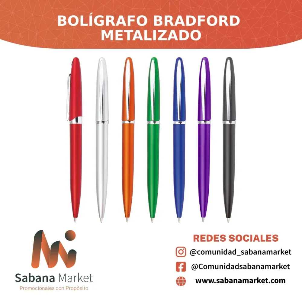 Bolígrafo Bradford Metalizado