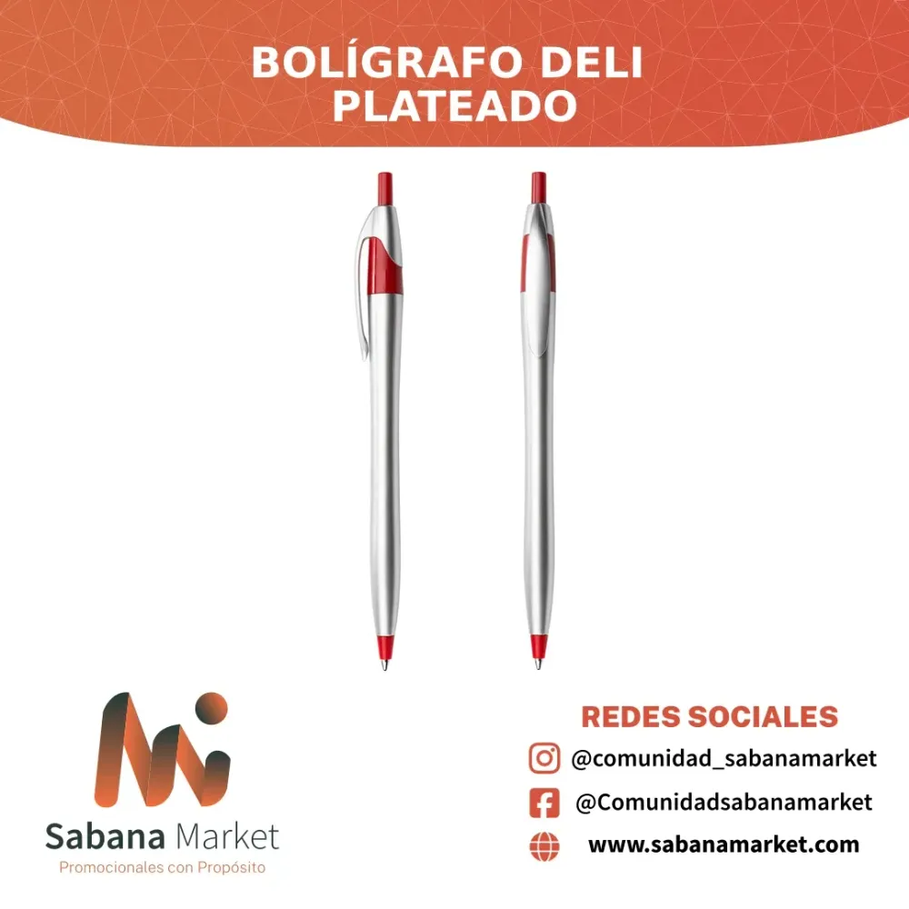 Bolígrafo Deli Plateado