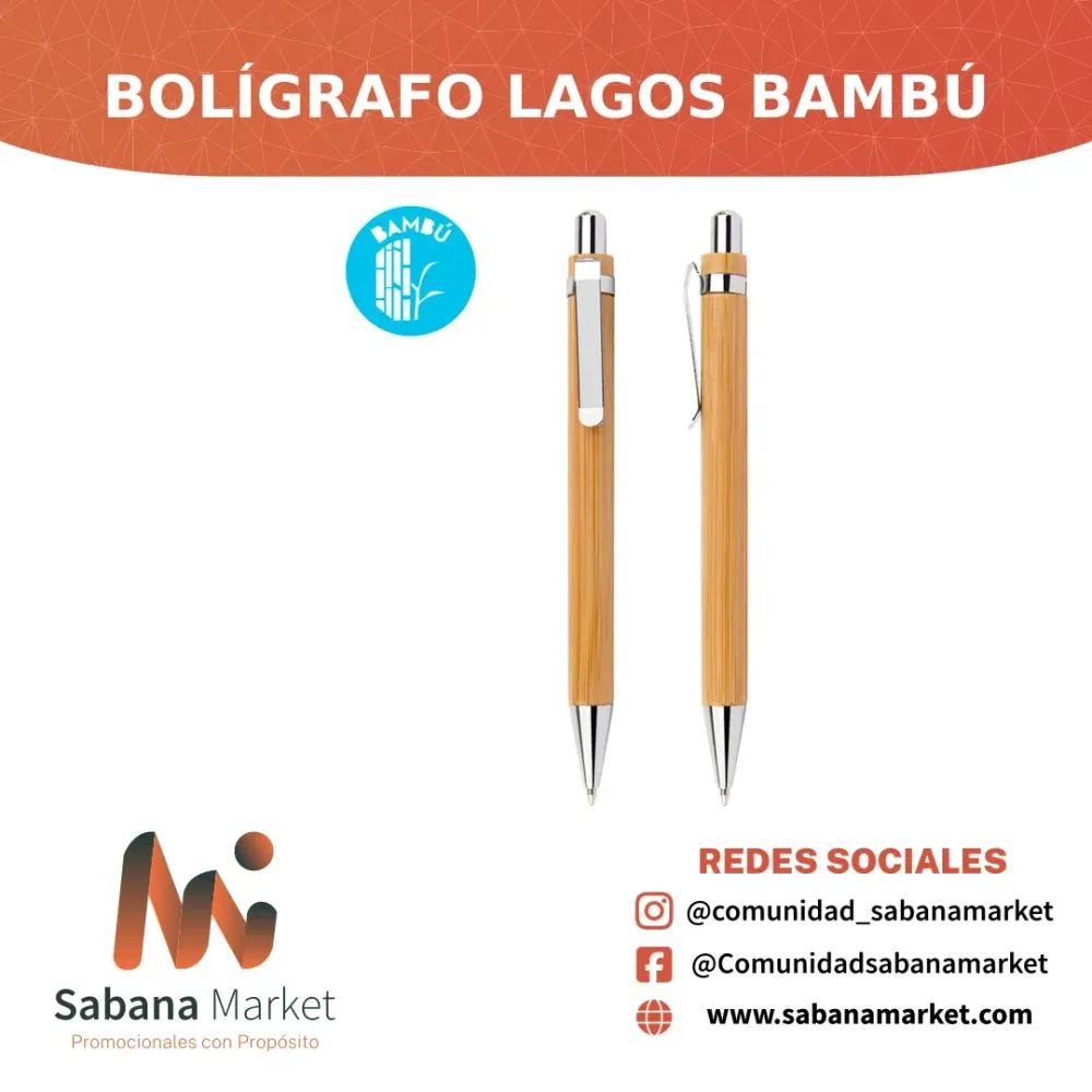 Bolígrafo Lagos Bambú