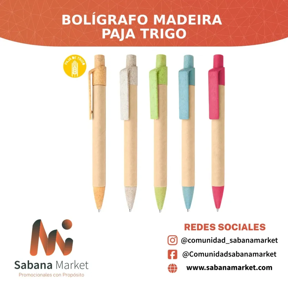 Bolígrafo Madeira Paja Trigo