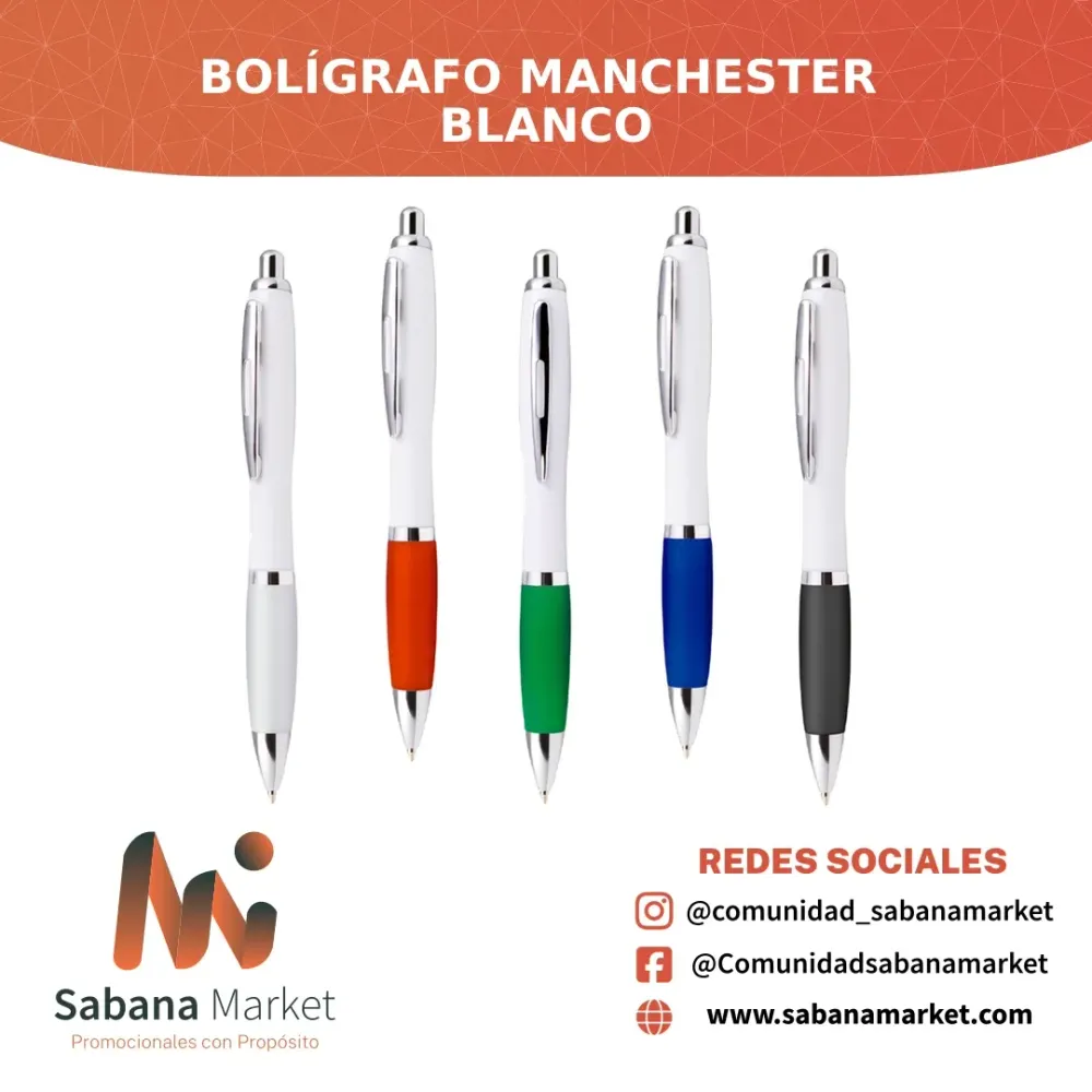 Bolígrafo Manchester Blanco