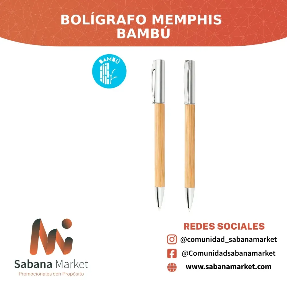 Bolígrafo Memphis Bambú
