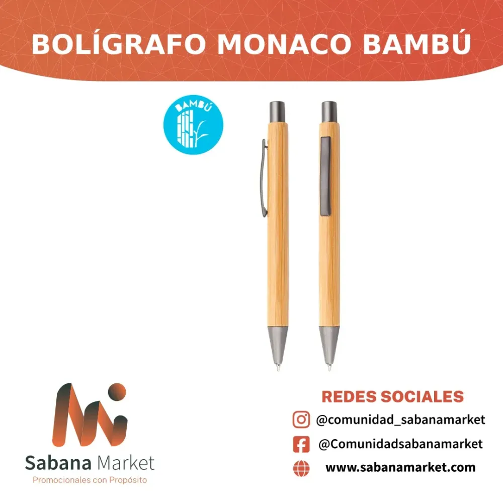 Bolígrafo Monaco Bambú