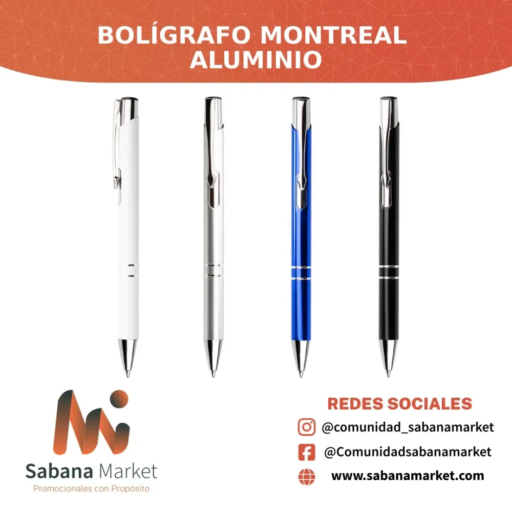 Bolígrafo Montreal Aluminio