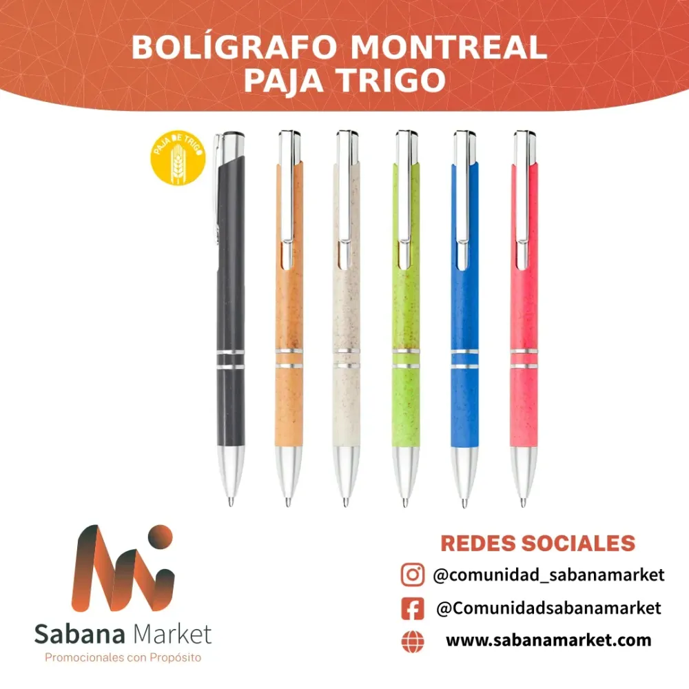 Bolígrafo Montreal Paja Trigo