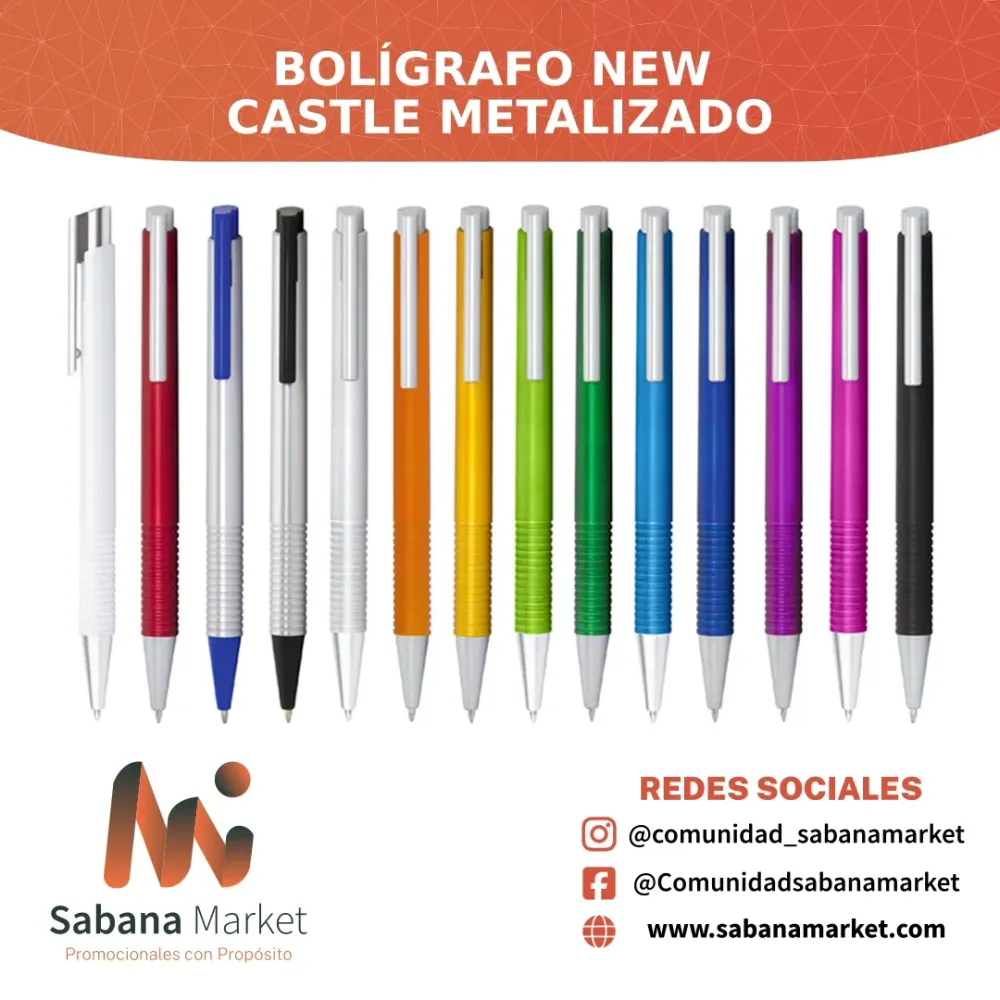 Bolígrafo New Castle Metalizado