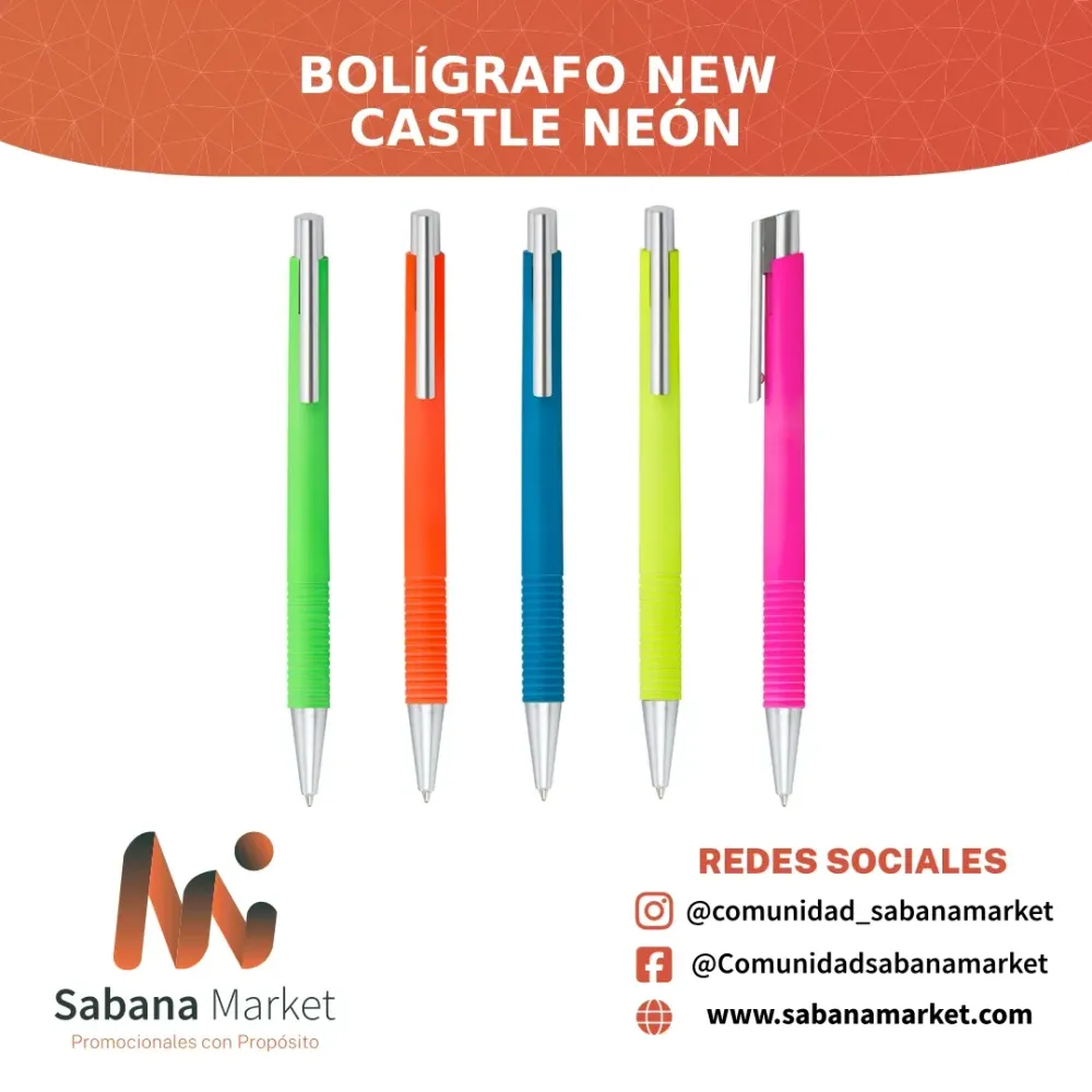Bolígrafo New Castle Neón