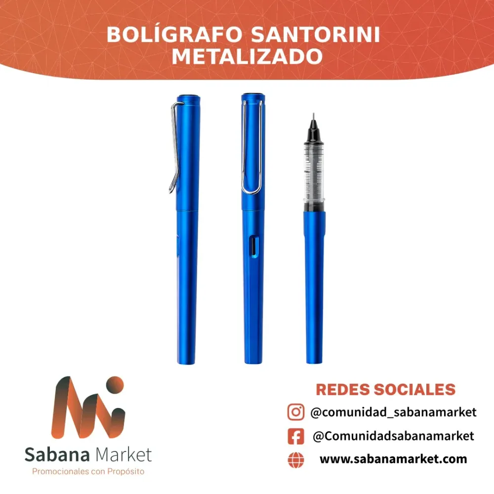 Bolígrafo Santorini Metalizado