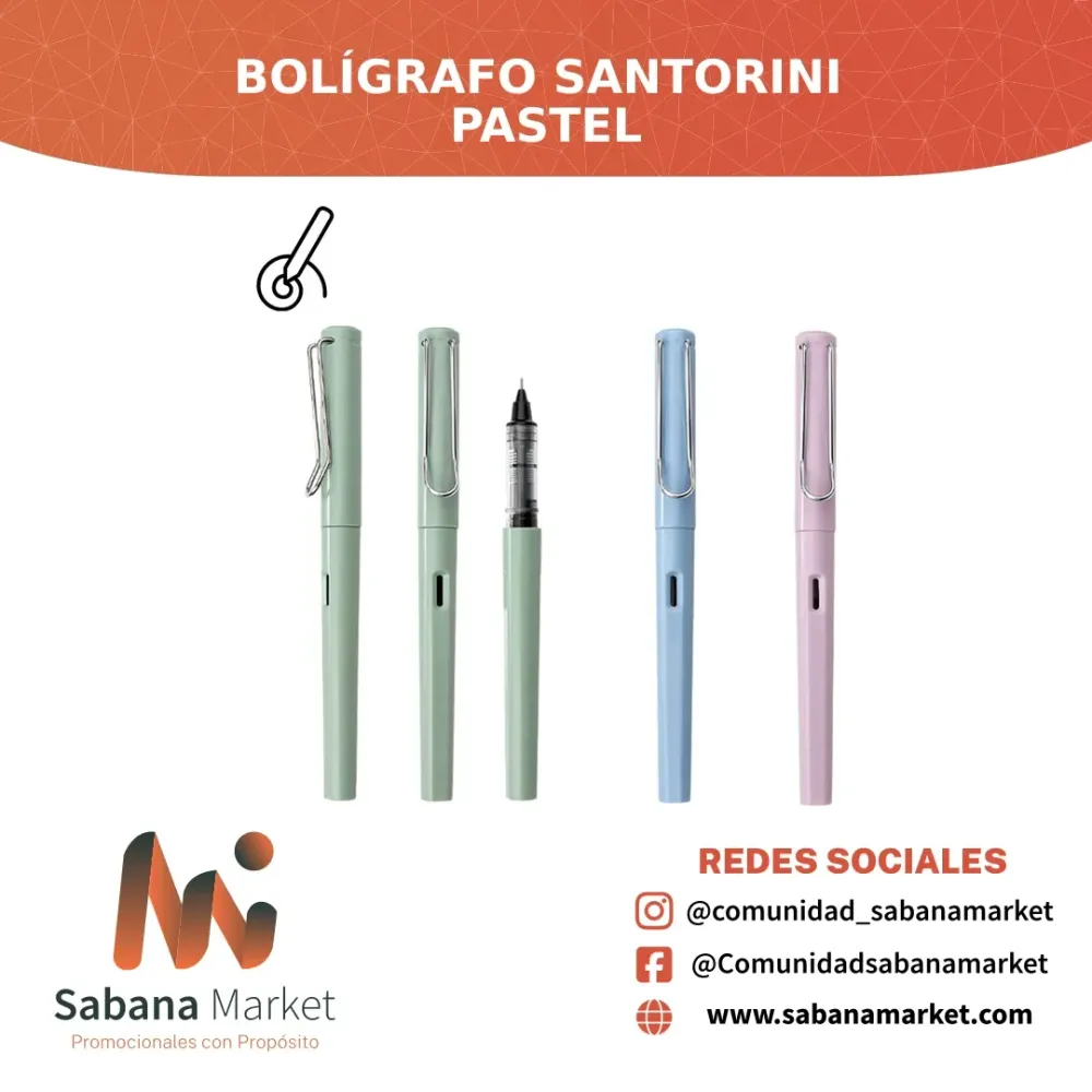 Bolígrafo Santorini Pastel