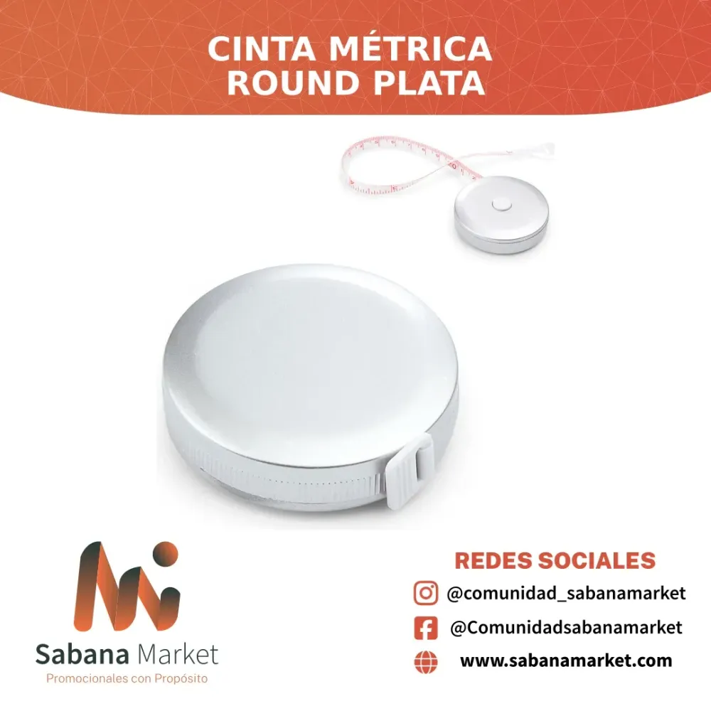 Cinta Métrica Round Plata