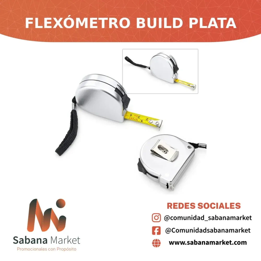 Flexómetro Build Plata