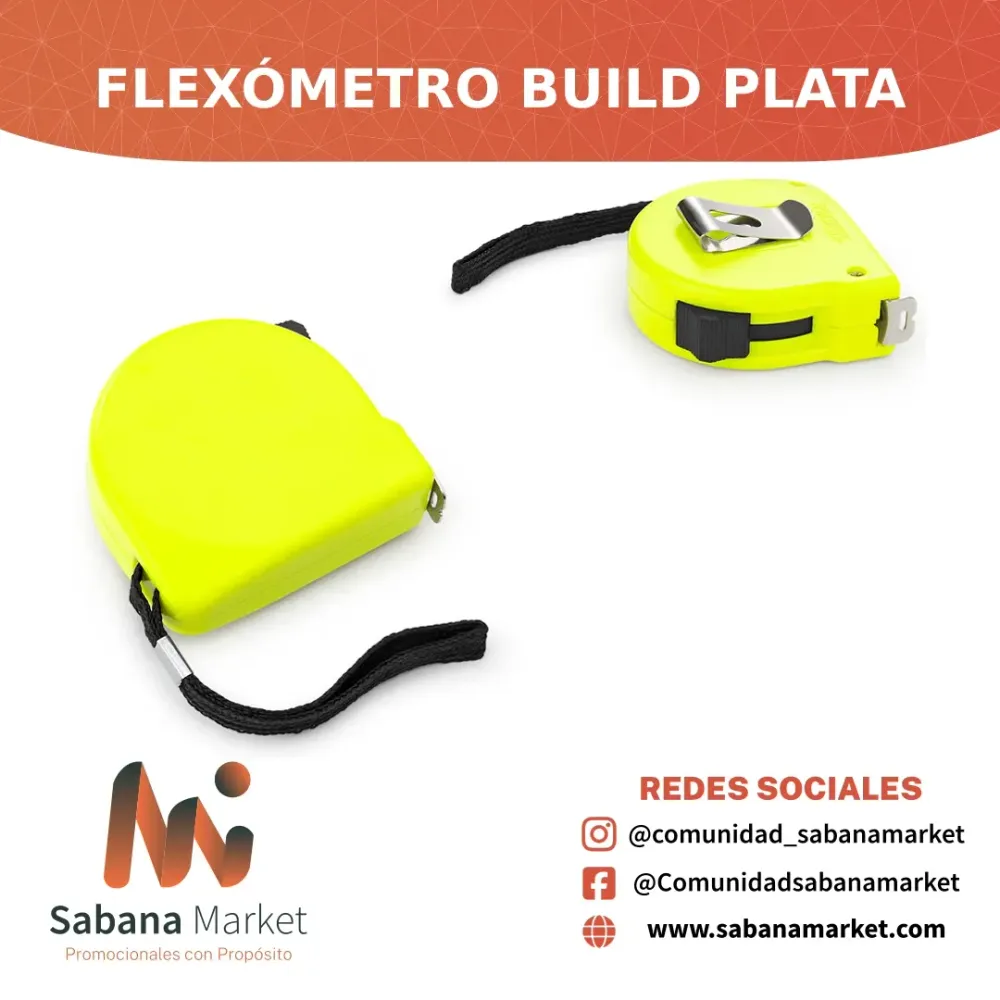 Flexómetro Build 3MT Plata