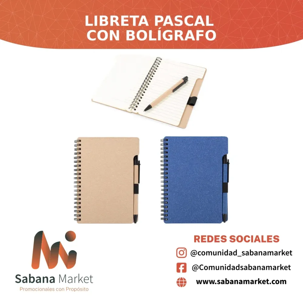 Libreta Pascal con Bolígrafo