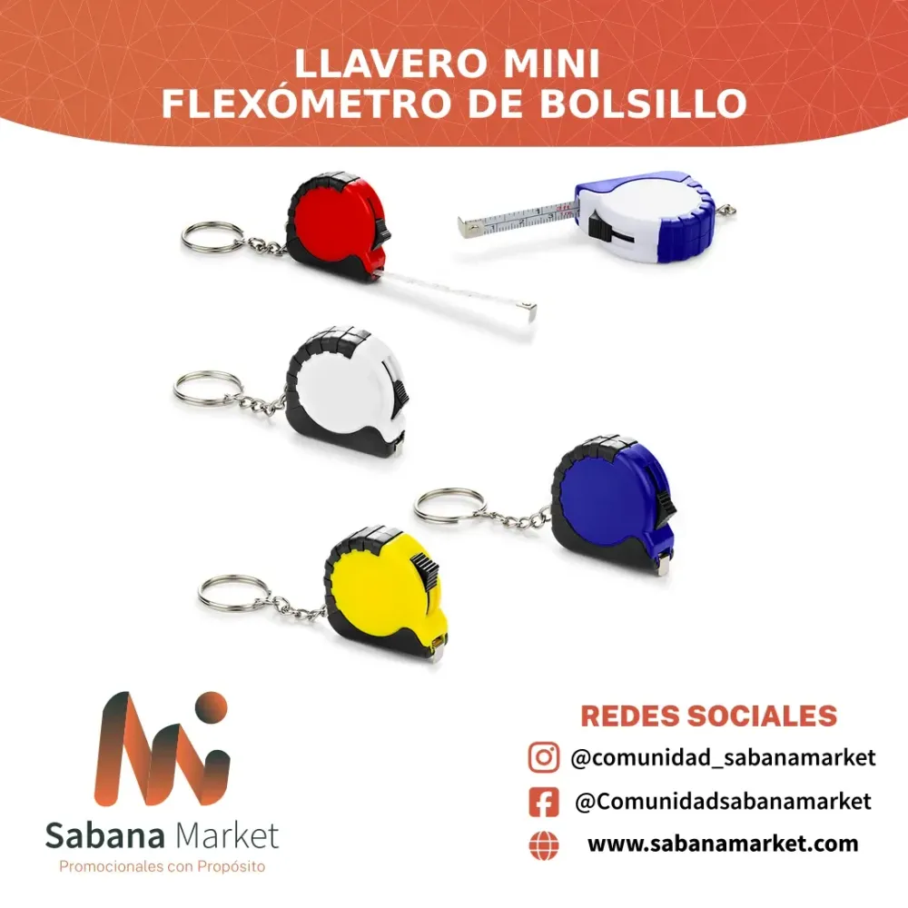 Llavero Mini Flexómetro de Bolsillo