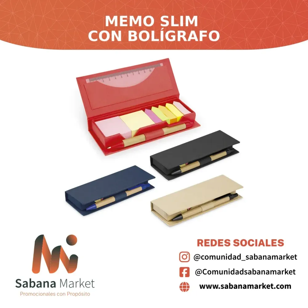 Memo Slim con Bolígrafo