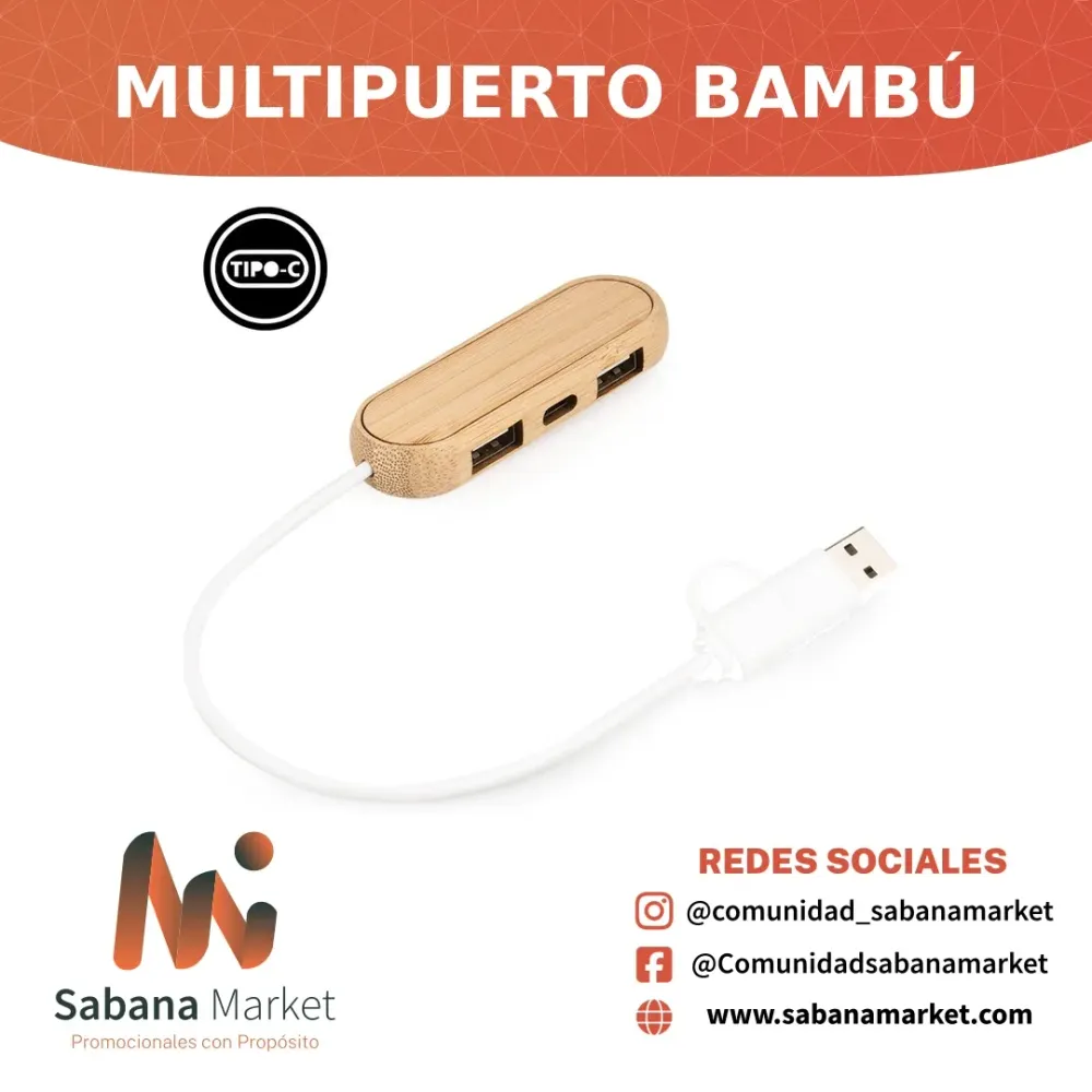 Multipuerto Bambú