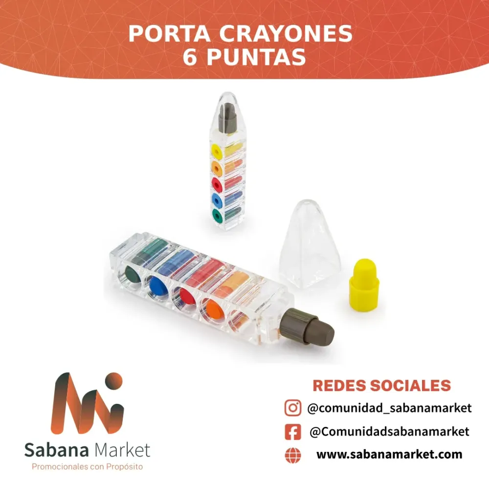 Porta Crayones 6 Puntas