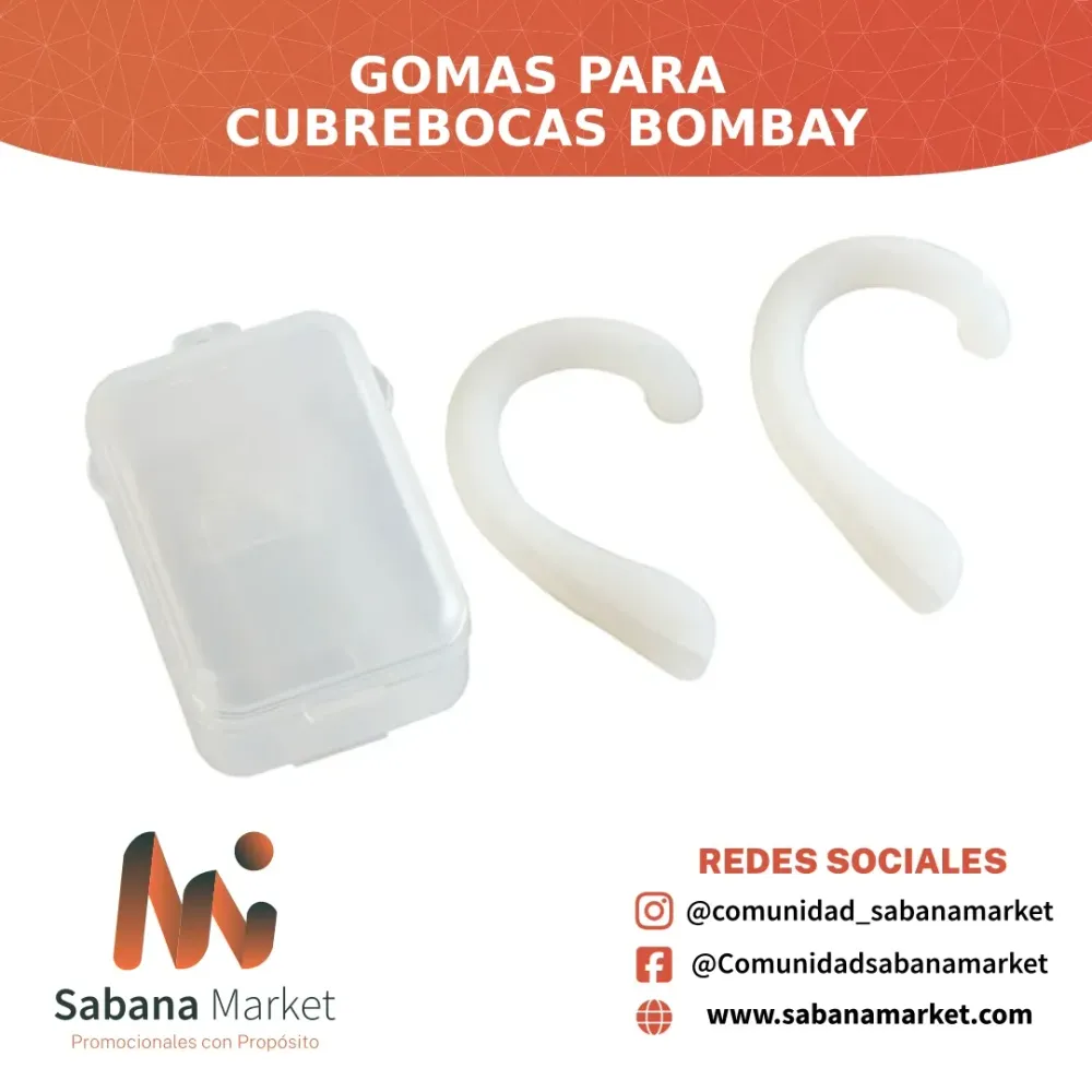 Gomas para Cubrebocas Bombay