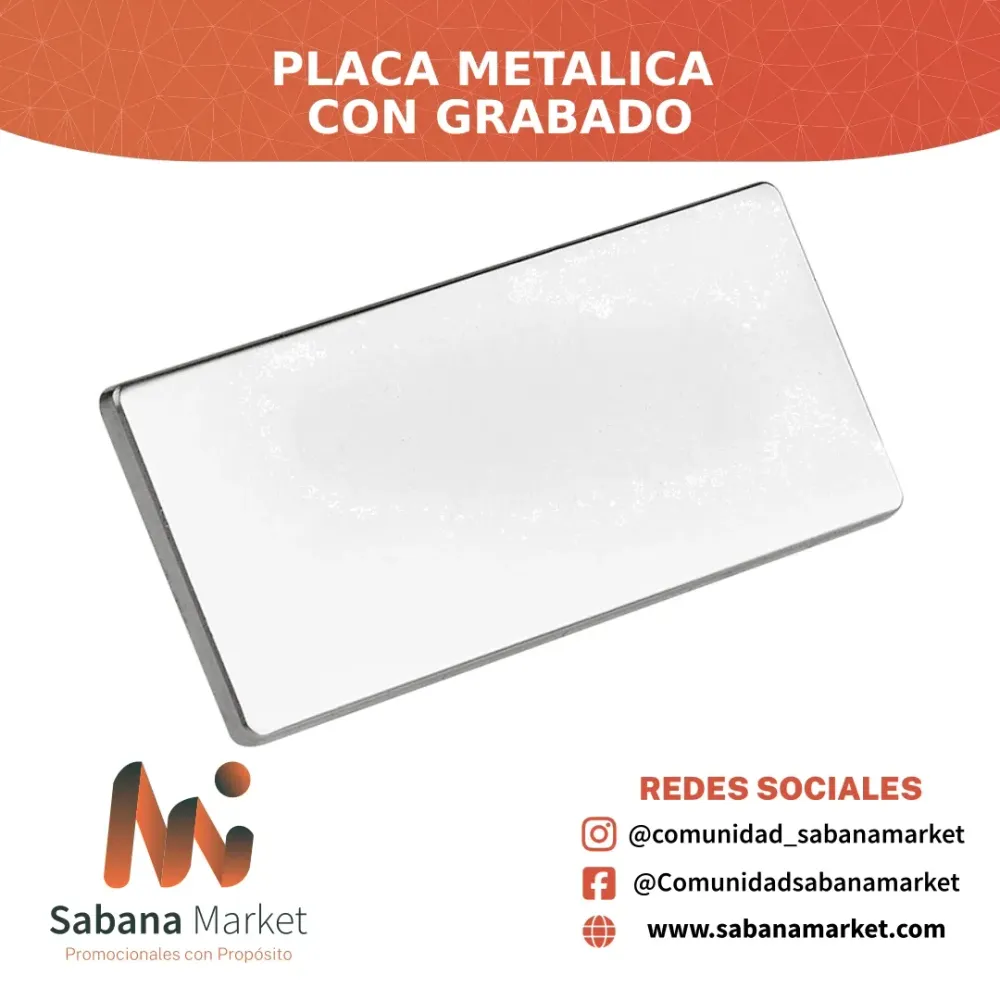 Placa Metalica con Grabado