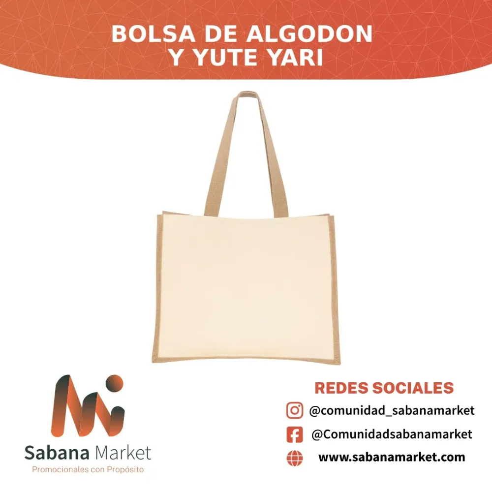 Bolsa de algodón y yute "YARI"