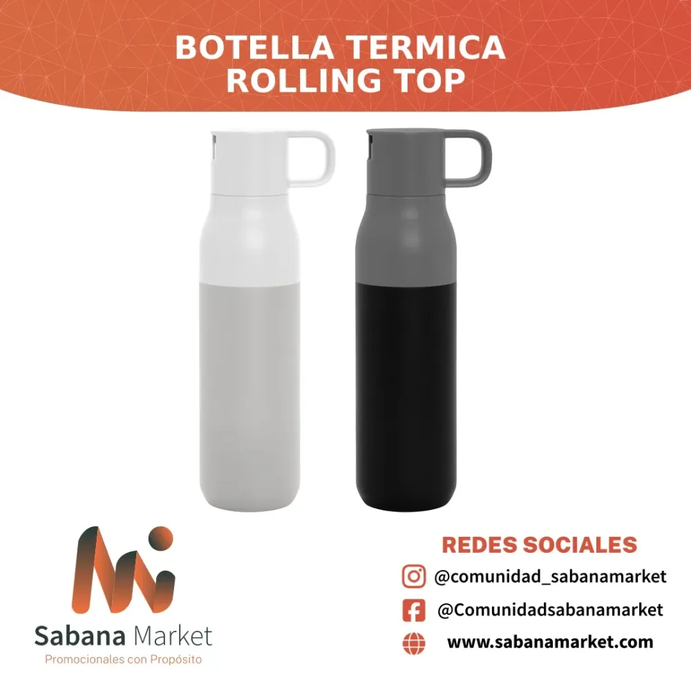 Botella termica rolling top