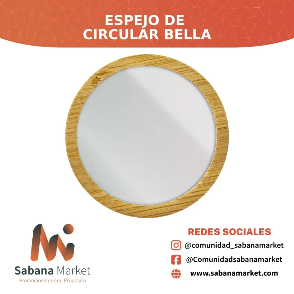 Espejo de Bambú Circular ¨Bella¨