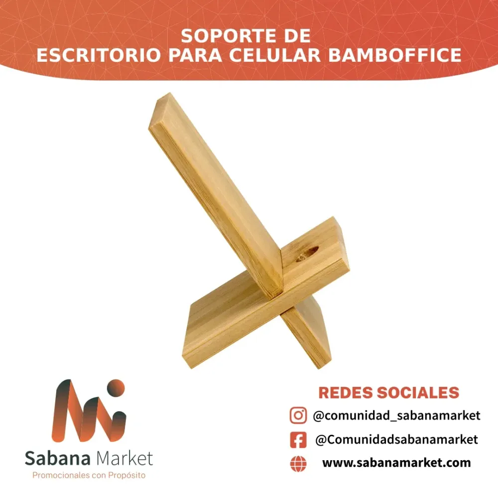 Soporte de Escritorio para Celular "Bamboffice"