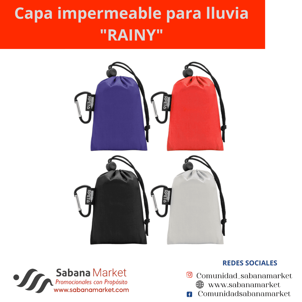 CAPA IMPERMEABLE PARA LLUVIA "RAINY"