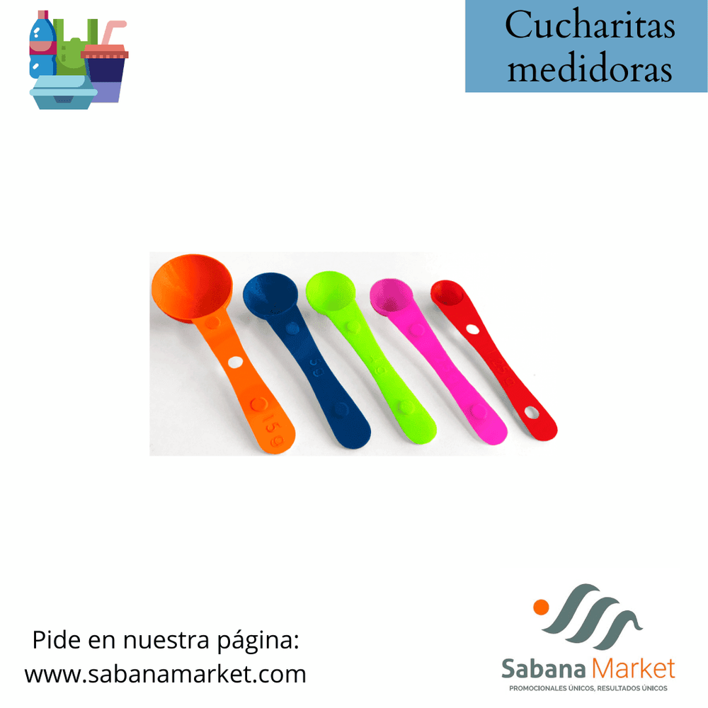 CUCHARITAS MEDIDORAS X5 UNIDADES