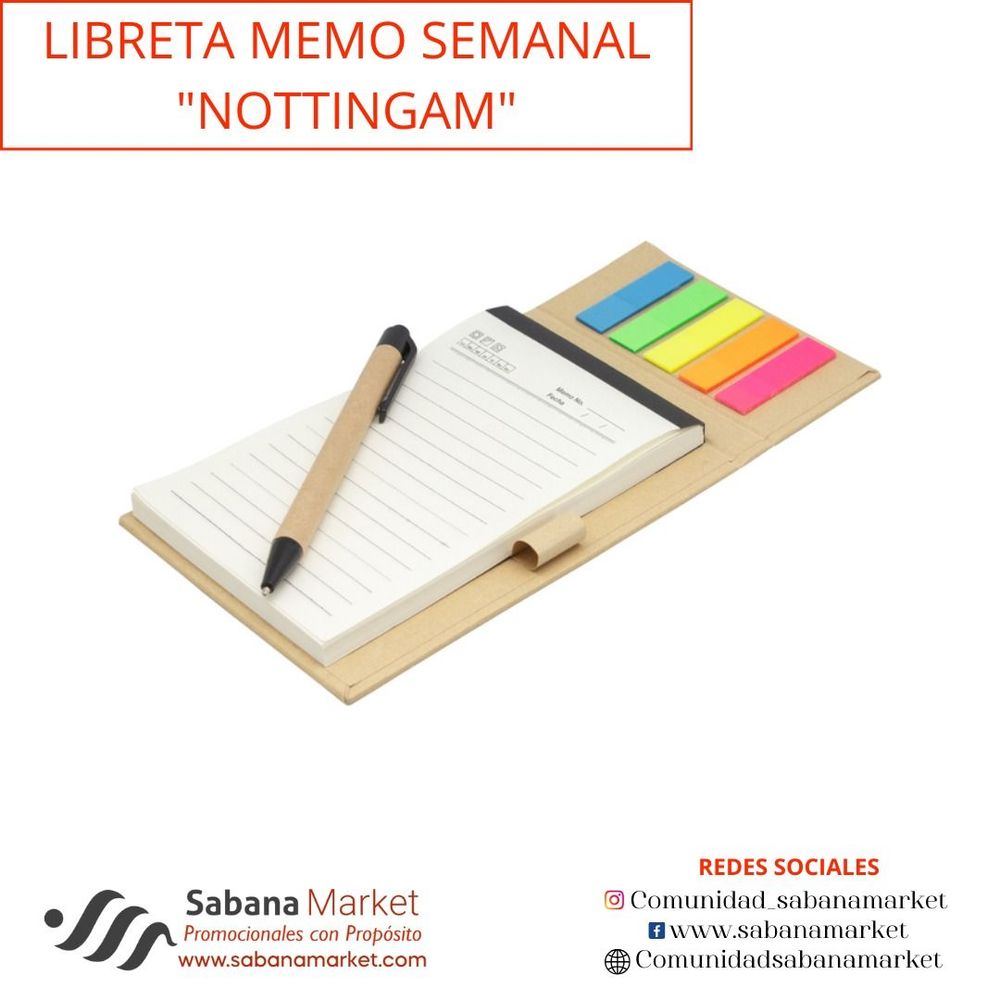Libreta Memo Semanal "Nottingam"