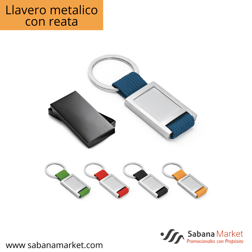 LLAVERO METÁLICO CON REATA