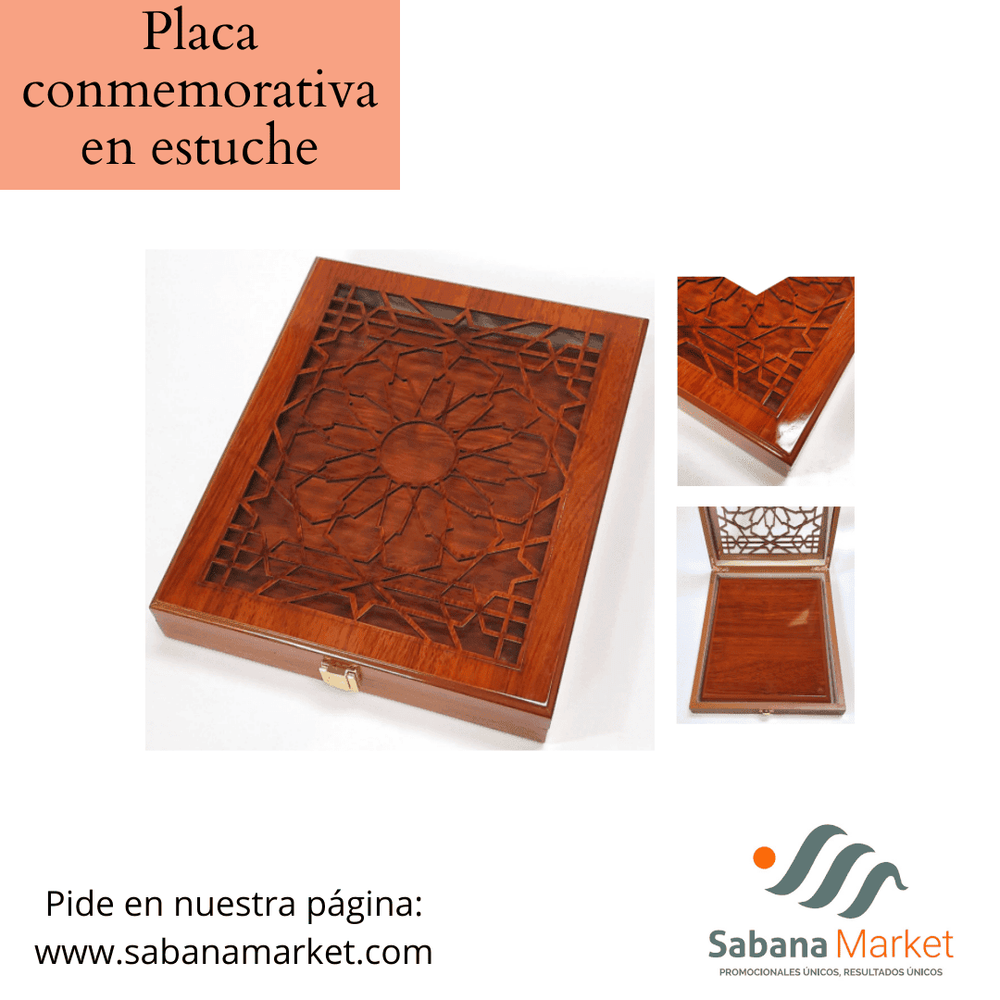 PLACA CONMEMORATIVA CON ESTUCHE