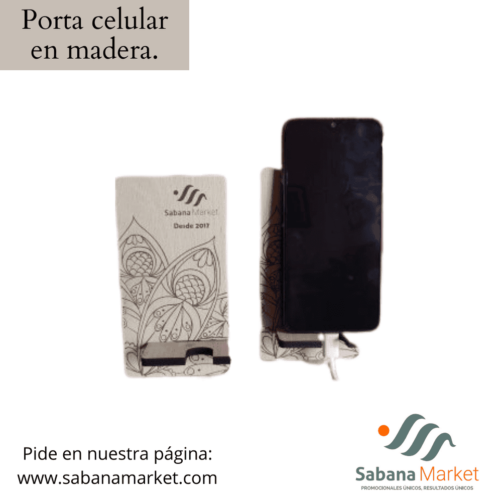 PORTA CELULAR EN MADERA