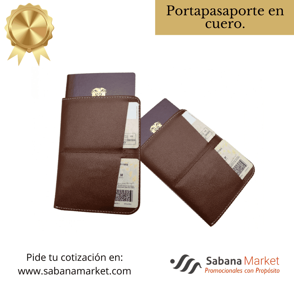 PORTAPASAPORTE EN CUERO
