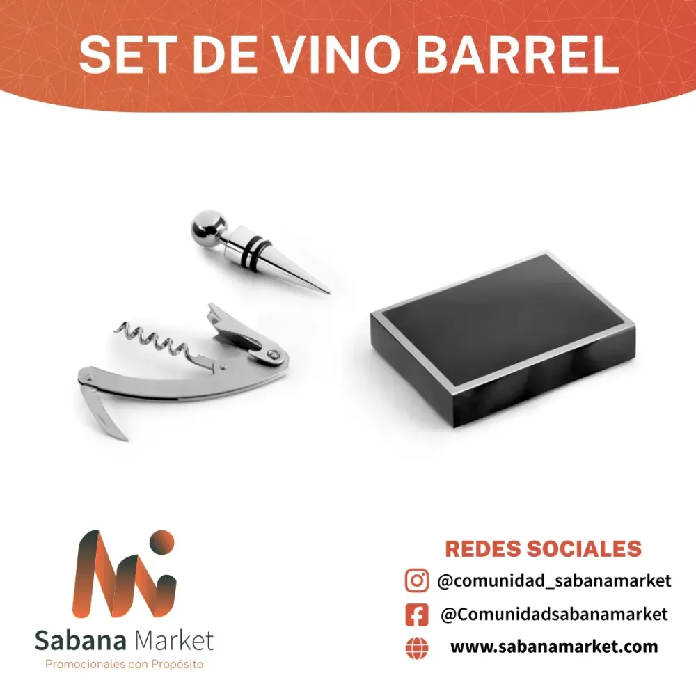 SET DE VINO BARREL
