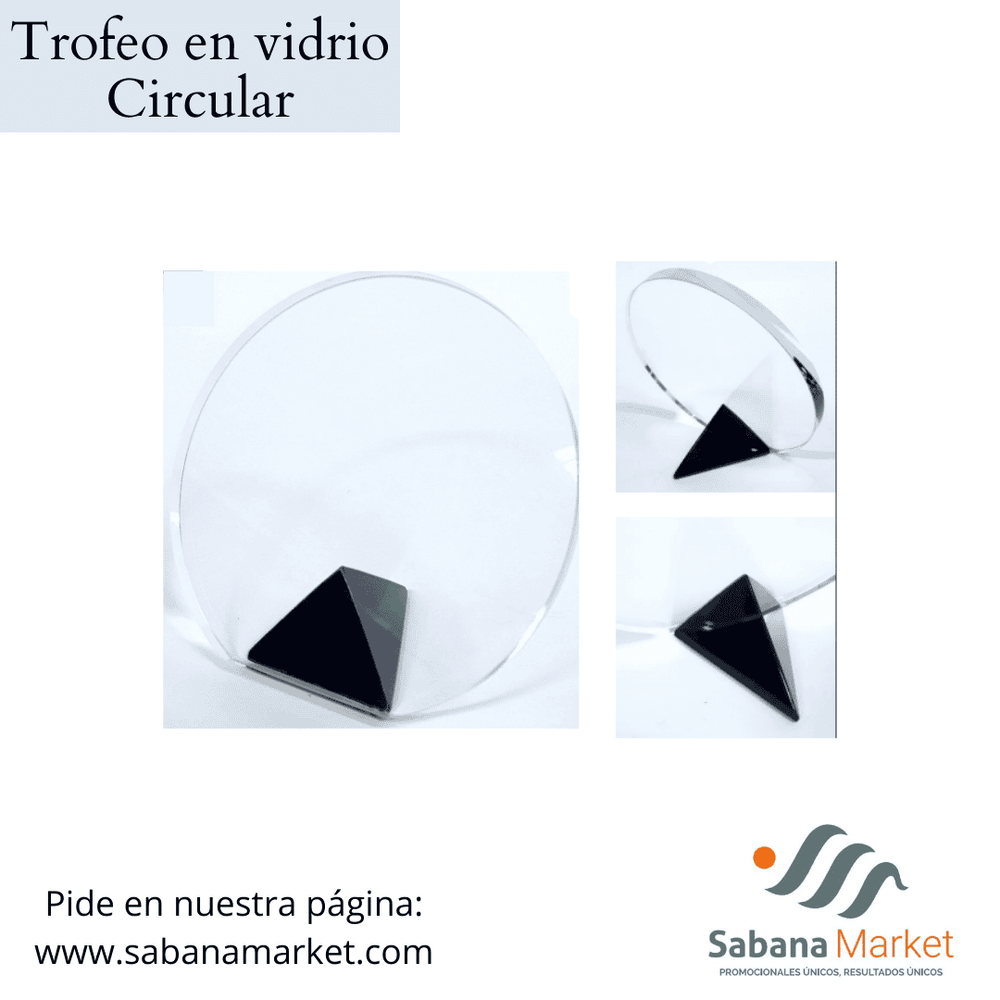 TROFEO EN VIDRIO CIRCULAR