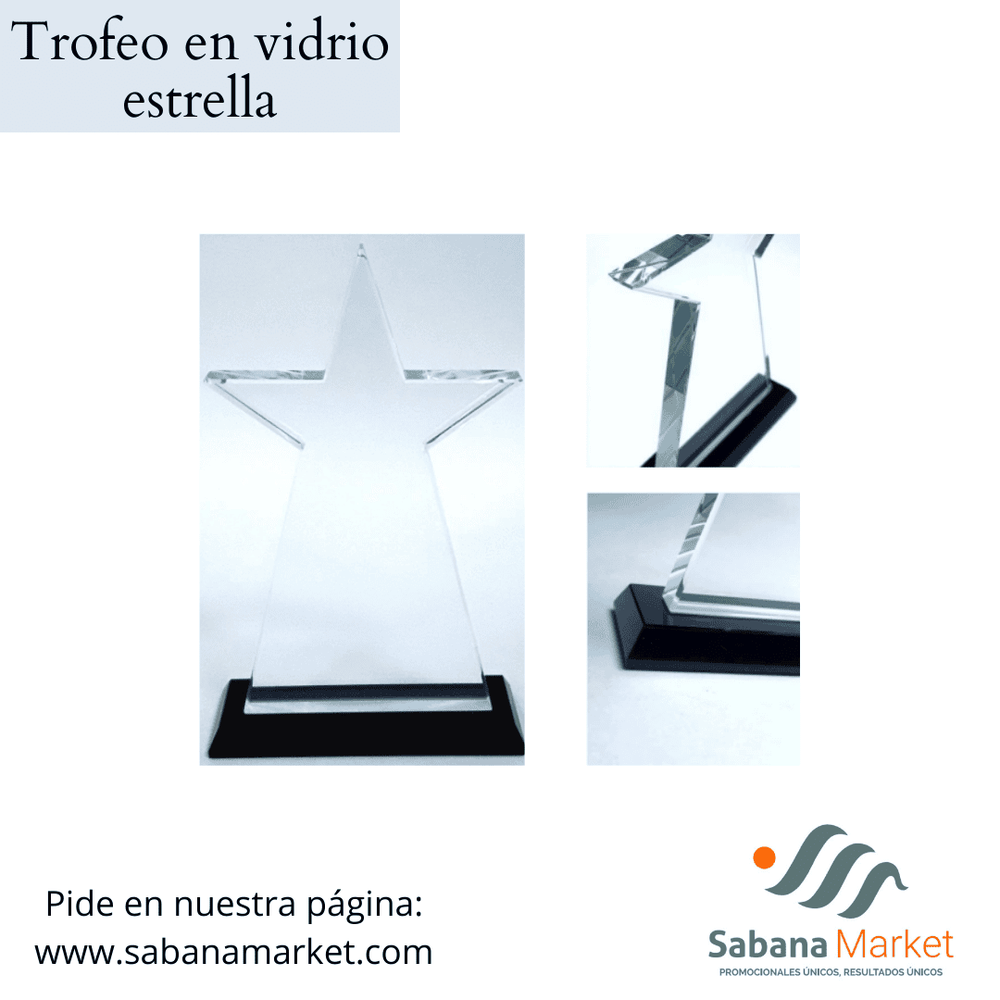 TROFEO EN VIDRIO ESTRELLA