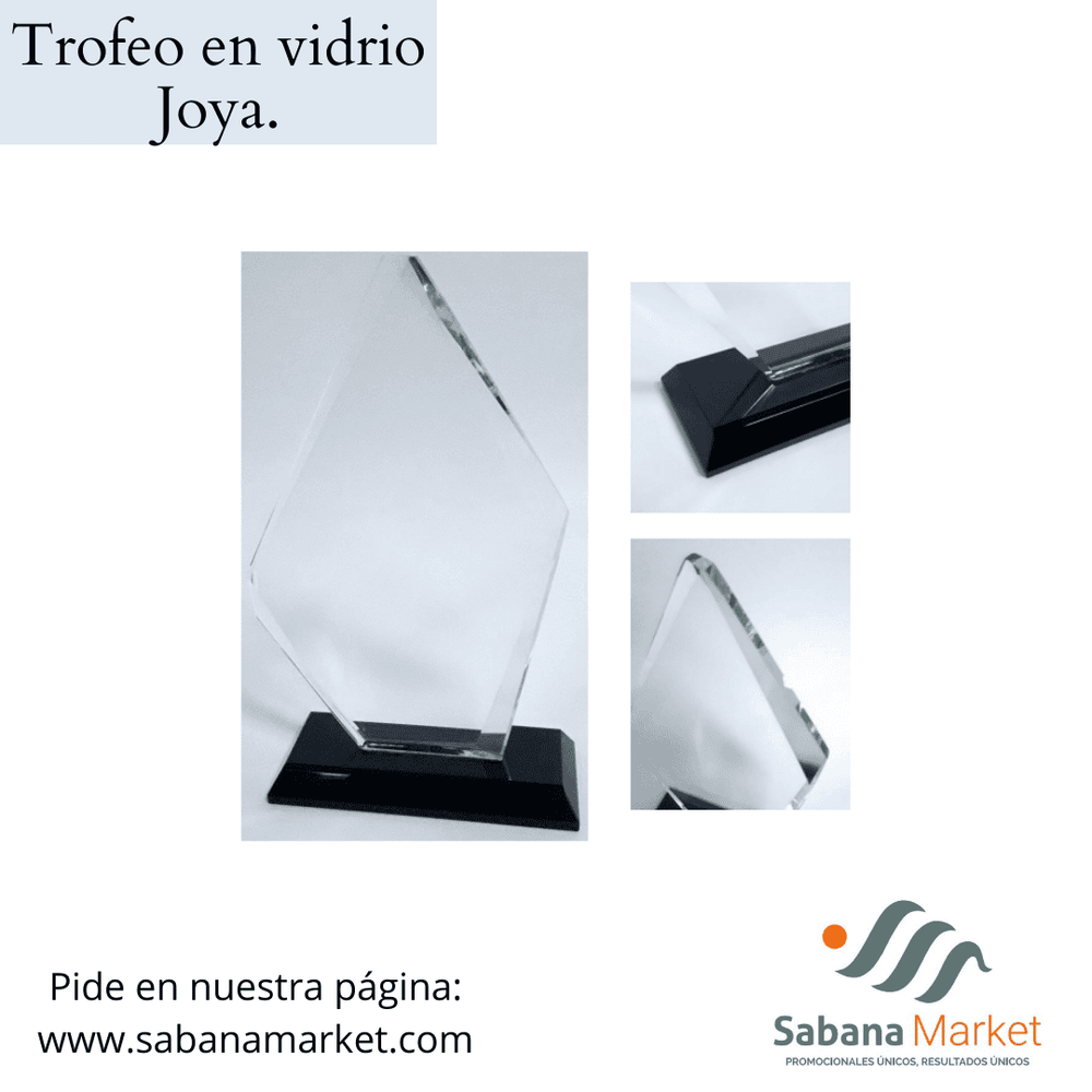 TROFEO EN VIDRIO JOYA
